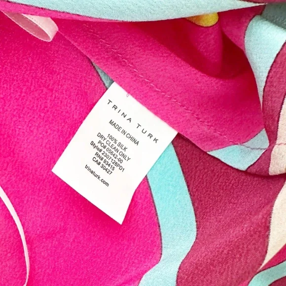 Trina Turk Marine Vibrant Halter Top with Scarf Tie Size XXL